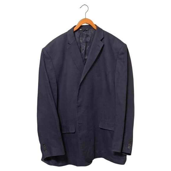 Ralph Lauren Other - Ralph Lauren Navy Blue Linen Blazer Men's 52L Single Breasted 2 Button